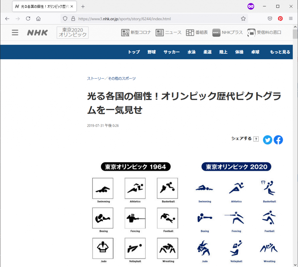 NHKのピクトグラムまとめサイト